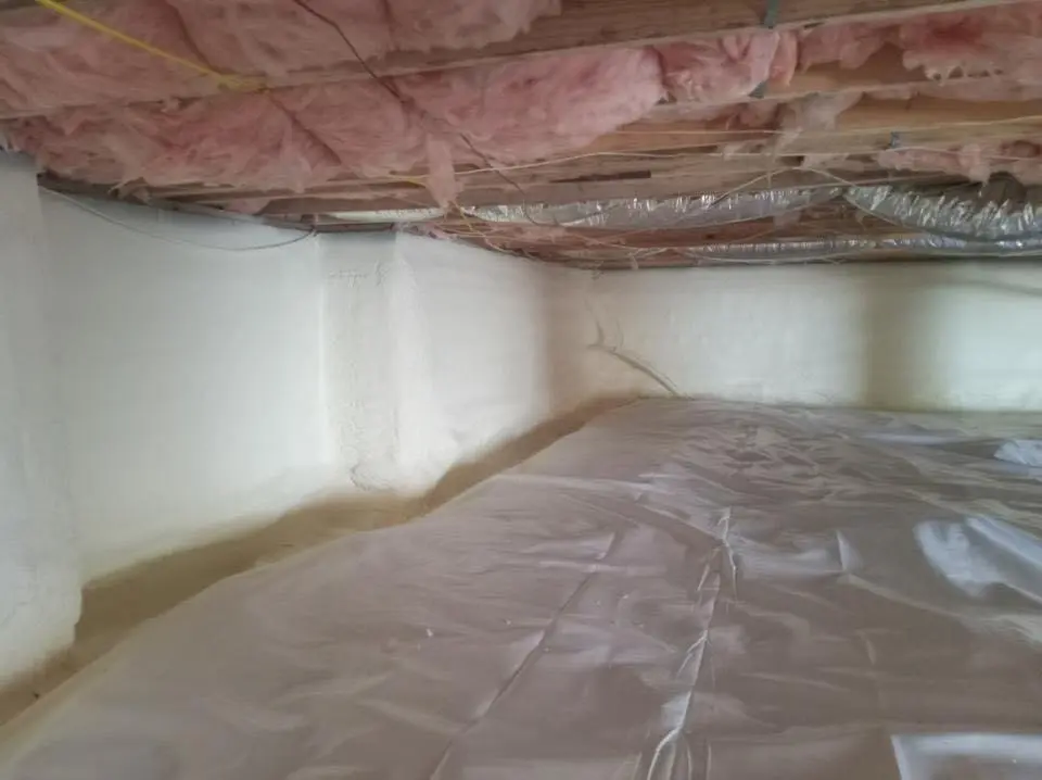 Crawl space encapsulation with closed-cell spray foam for Spray Foam Roofing Repair in Marcy